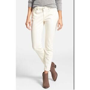 EILEEN FISHER Ivory Cream Skinny Denim Jeans // 4
